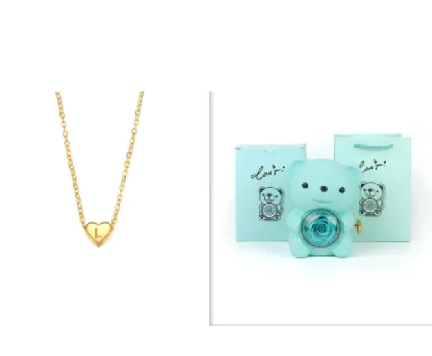 Eternal Rose Teddy Bear Gift Box