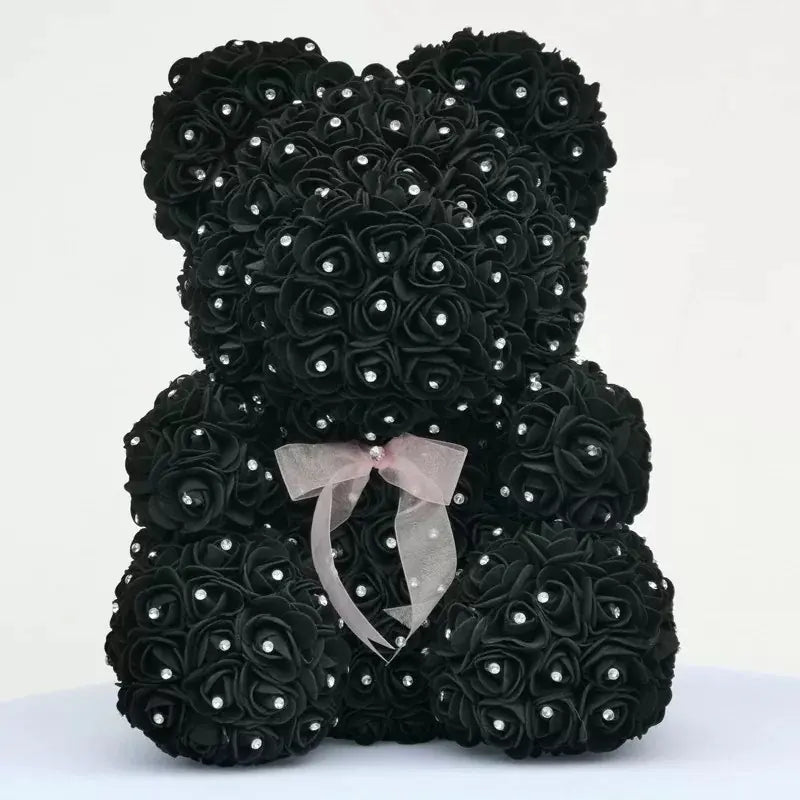 Rose Bear with Foam Flowers - Eternal Gift Teddy Bear